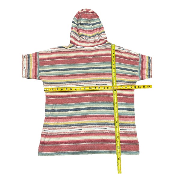 LRL Lauren Jeans Co Sante Fe Stripe Hoodie Tee 3/4 Sleeve Women L Aztec‎ Western - Picture 8 of 8